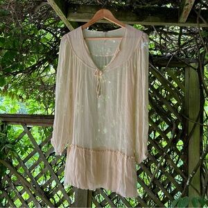 Free people silk sheer dress size 6
